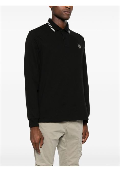 polo 2200012 l/s uomo nera STONE ISLAND | L1S15 2200012 S0018V0029